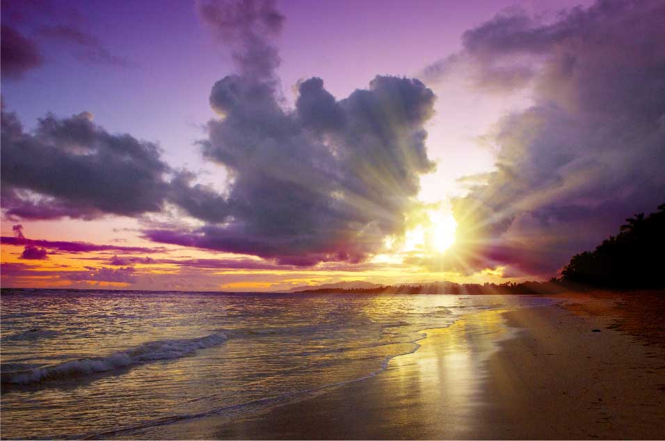 海に沈む夕日
